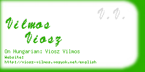 vilmos viosz business card